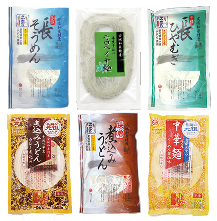 写真：早川製麺所さんの安城和泉半生手延べ麺商品パッケージ