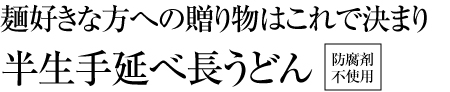 麺好きな方への贈り物はこれで決まり 半生手延べ長うどん 「防腐剤不使用」